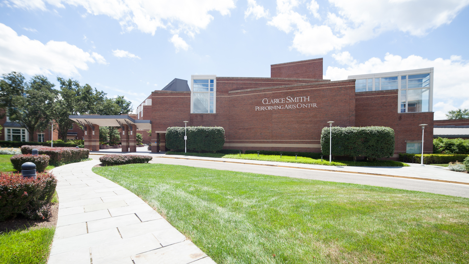  the outside of The Clarice Smith Performing Arts Center.